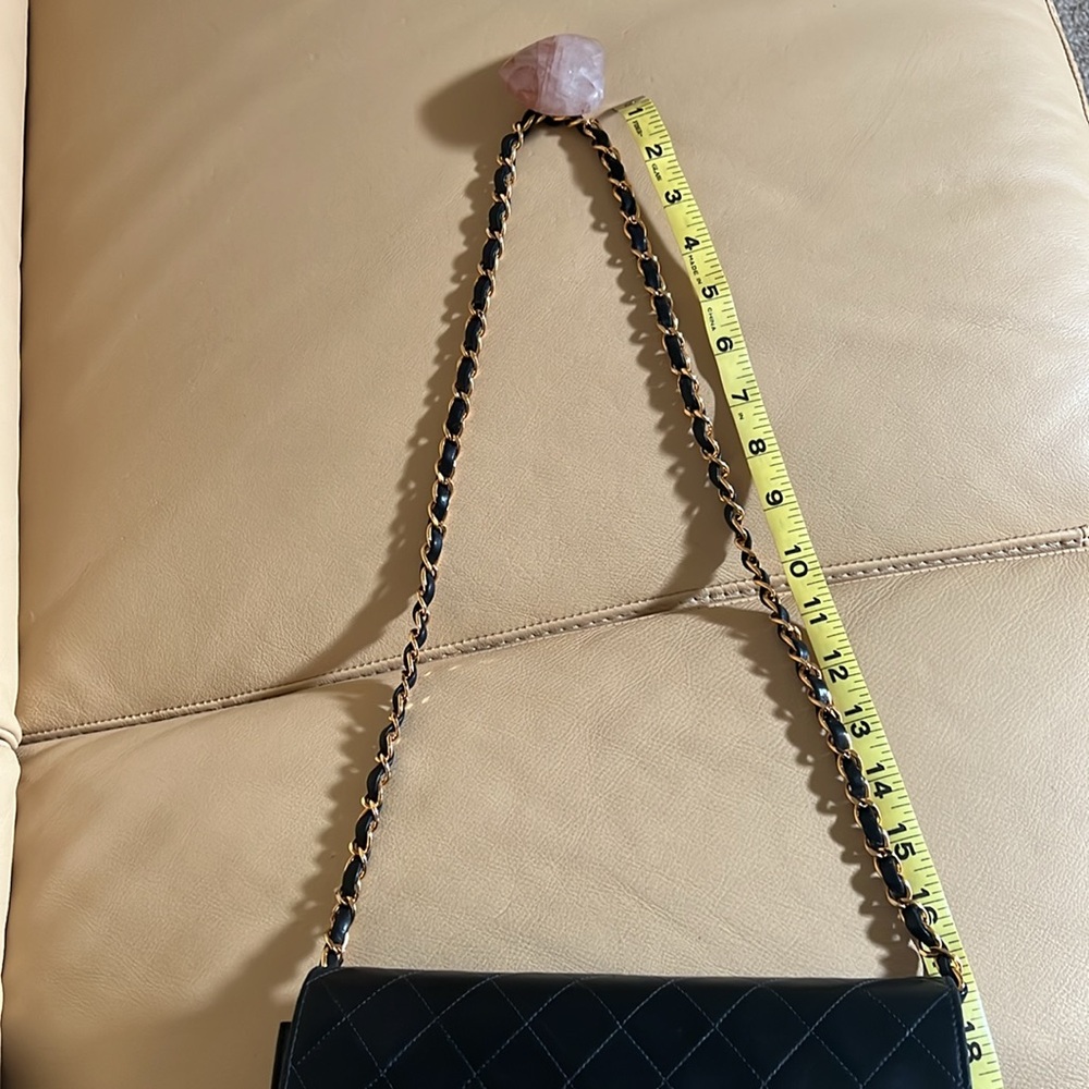 Chanel Black Quilted Crossbody Bag with Gold Chain - Picture 11 of 12